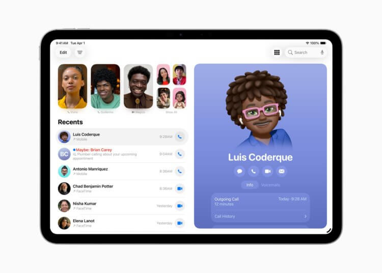 Apple представила iPadOS 26: новый дизайн, окна приложений, строка меню как в macOS и многое другое. Приложение «Телефон» теперь и на iPad. Изображение: Apple. Apple представила iPadOS 26: новый дизайн, окна приложений, строка меню как в macOS и многое другое. Приложение «Телефон» теперь и на iPad. Изображение: Apple. Фото.