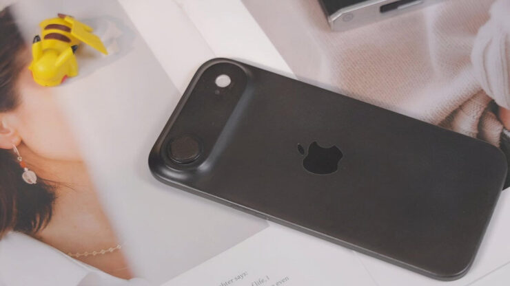 Задняя панель iPhone 17 Air, скорее всего, будет выглядеть именно так. Изображение: phonearena.com. Фото.