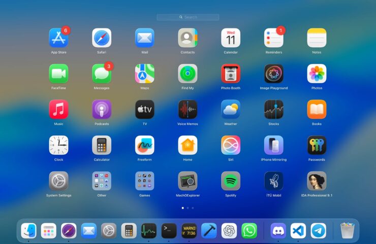 Launchpad в macOS Tahoe. Изображение: reddit.com. Фото.