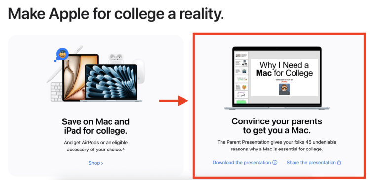 Apple рассказала, как уговорить родителей купить Mac