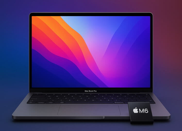 Каким будет MacBook Pro 2026: OLED-экран без выреза, как в iPad, новый дизайн и 2-нанометровый чип M6. Фото.