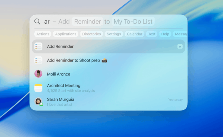 Некоторые действия можно выполнять прямо из Spotlight. Изображение: Apple. Фото.