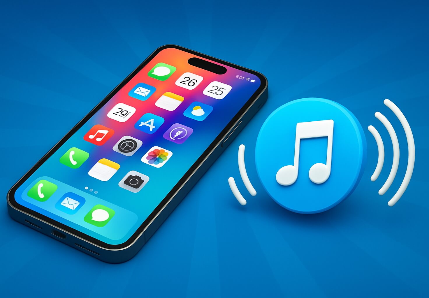 Как поставить свой рингтон на Айфон с iOS 26. Фото.