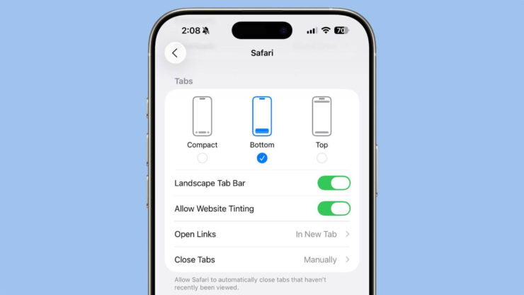 Переключайтесь между дизайнами Safari при необходимости. Изображение: macrumors.com. Фото.