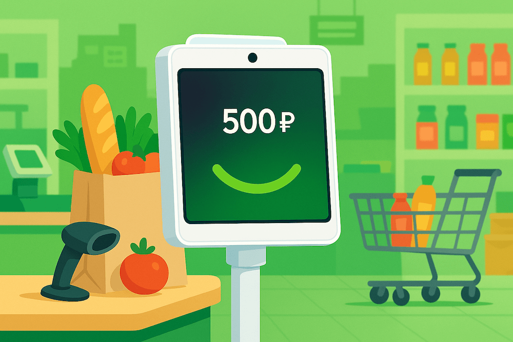 Спасибо Сберу: уже три года плачу улыбкой и не вспоминаю про Apple Pay. Фото.