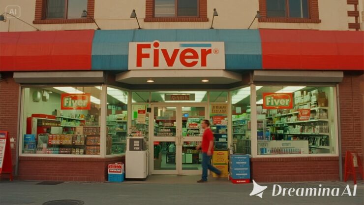 Нейросеть рисует картинки. Пятерочка превратилась в Fiver. Фото.