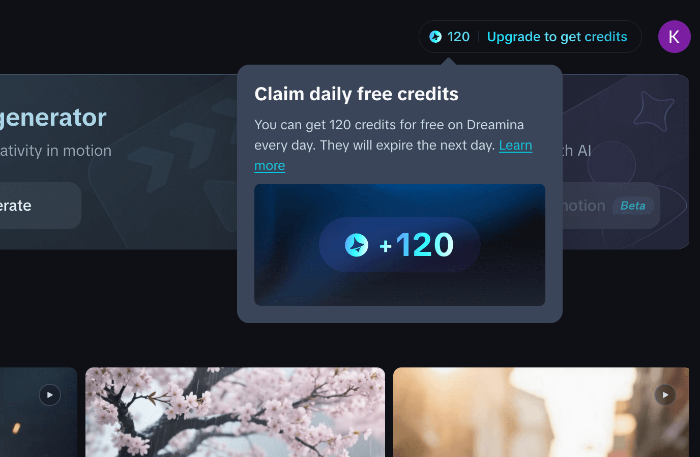 Нейросеть для рисования картинок. На рисование вам дается 120 кредитов. Фото.