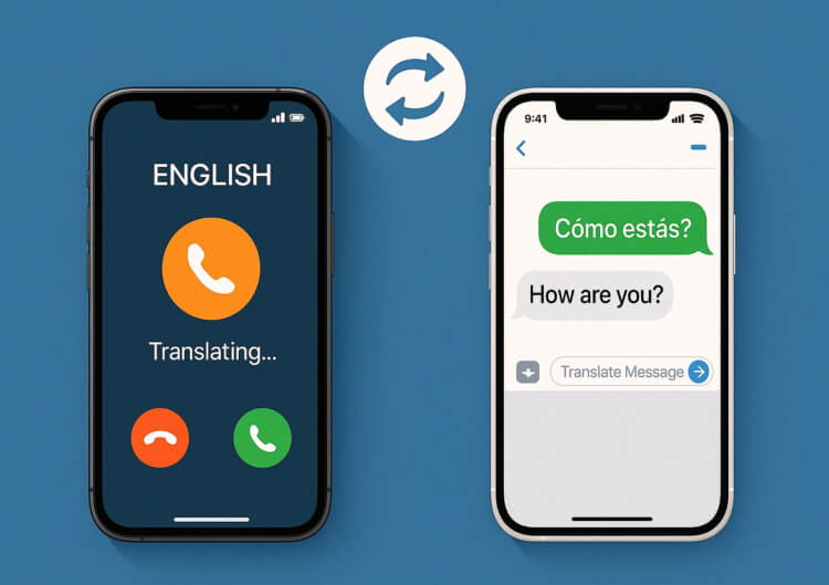 Как работает новая функция перевода звонков и сообщений в iOS 26. iPhone теперь умеет переводить не только текст на сайтах, но и сообщения со звонками. Как работает новая функция перевода звонков и сообщений в iOS 26. iPhone теперь умеет переводить не только текст на сайтах, но и сообщения со звонками. Фото.