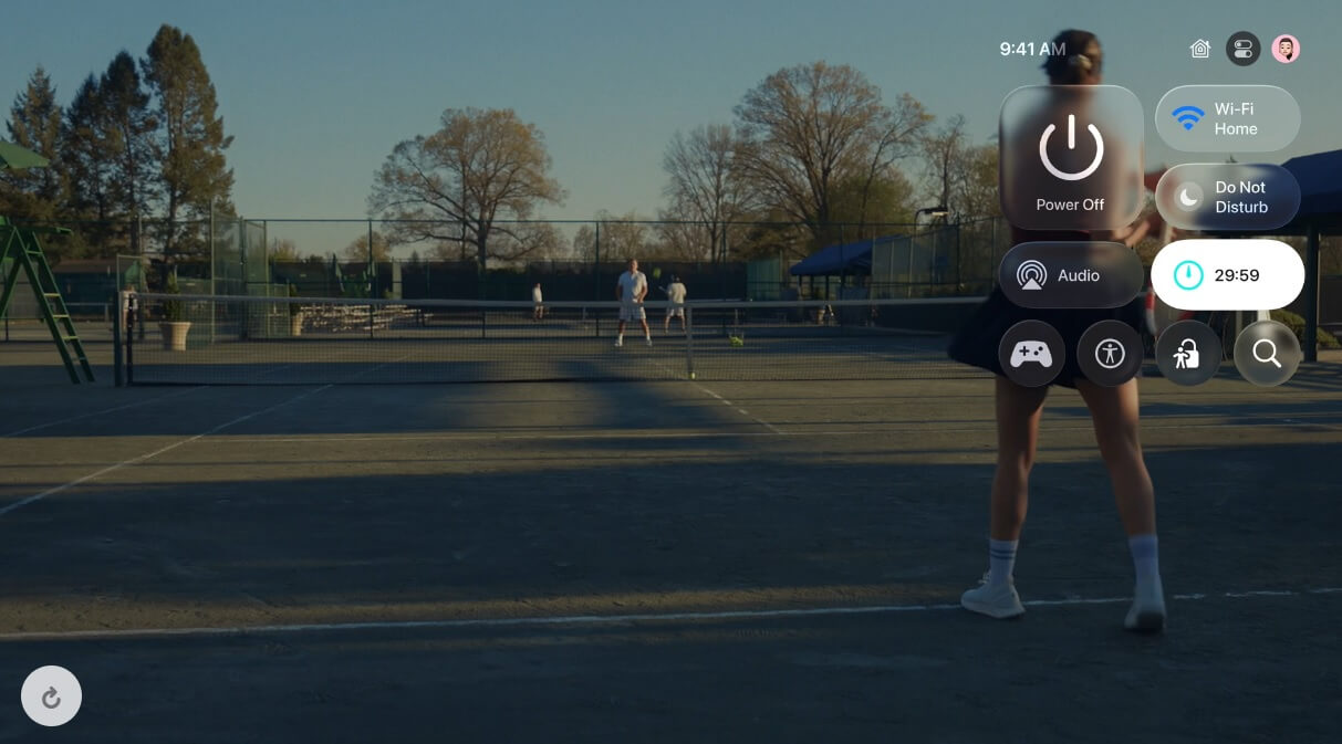 Что нового в tvOS 26. Дизайн Центра управления в новом дизайне. Изображение: Apple. Фото.