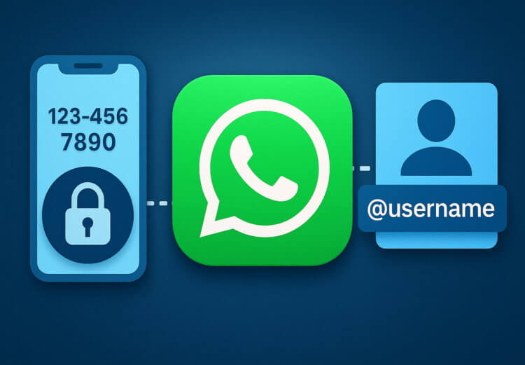 Новая функция WhatsApp: теперь можно будет скрыть номер телефона с помощью юзернейма, как в Telegram. WhatsApp готовится внедрять юзернеймы. Новая функция WhatsApp: теперь можно будет скрыть номер телефона с помощью юзернейма, как в Telegram. WhatsApp готовится внедрять юзернеймы. Фото.