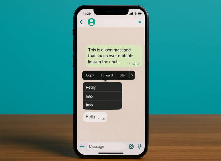 Как скопировать часть сообщения в WhatsApp на iPhone. Теперь в WhatsApp на iPhone можно копировать часть сообщения, а не только всё целиком. Как скопировать часть сообщения в WhatsApp на iPhone. Теперь в WhatsApp на iPhone можно копировать часть сообщения, а не только всё целиком. Фото.