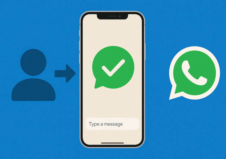 Самый удобный способ написать пользователю в WhatsApp, не добавляя его в контакты. Фото.