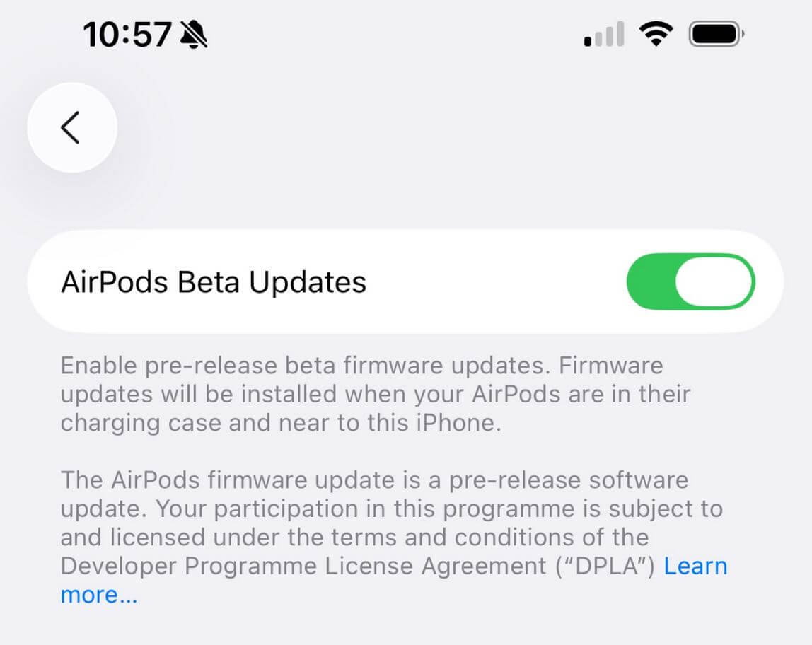 Как установить бета-версию прошивки AirPods. Установить бета-версию прошивки AirPods очень легко. Как установить бета-версию прошивки AirPods. Установить бета-версию прошивки AirPods очень легко. Фото.