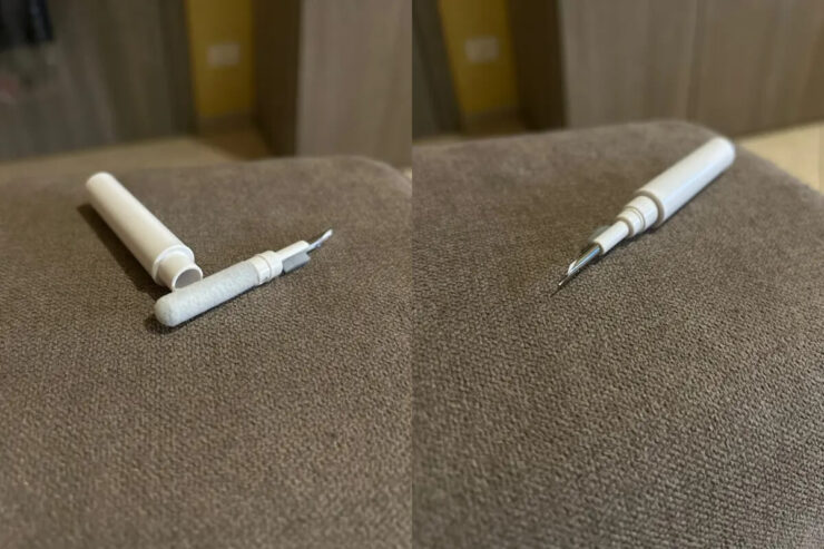 Набор для чистки AirPods. Небольшой инструмент, который позволит привести наушники в порядок. Фото.