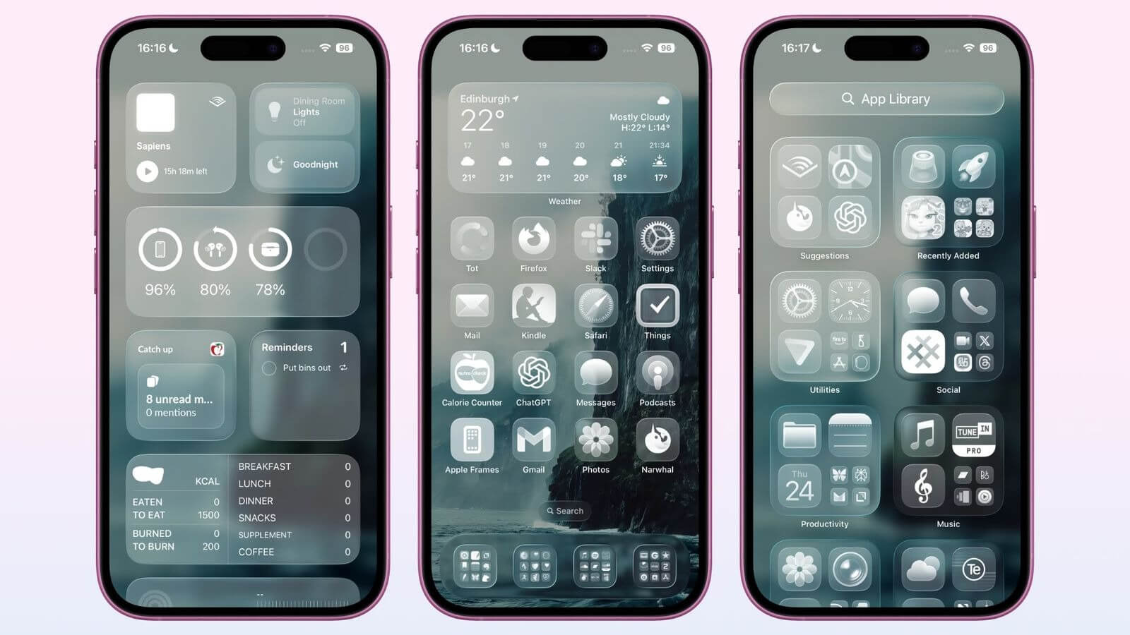 Как включить стеклянные иконки приложений в дизайне Liquid Glass на iPhone с iOS 26