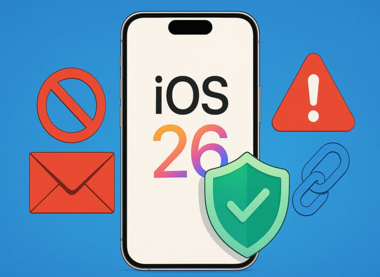 Как iOS 26 защитит вас от спама и опасных ссылок. В «Сообщениях» добавились новые способы защиты. Как iOS 26 защитит вас от спама и опасных ссылок. В «Сообщениях» добавились новые способы защиты. Фото.