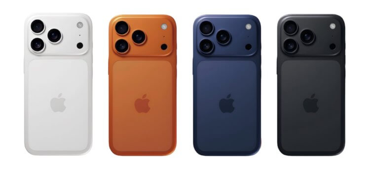 Как iPhone 17 Pro будет выглядеть в новых цветах. Синий тоже смотрится очень стильно. Изображение: 9to5mac.com. Как iPhone 17 Pro будет выглядеть в новых цветах. Синий тоже смотрится очень стильно. Изображение: 9to5mac.com. Фото.