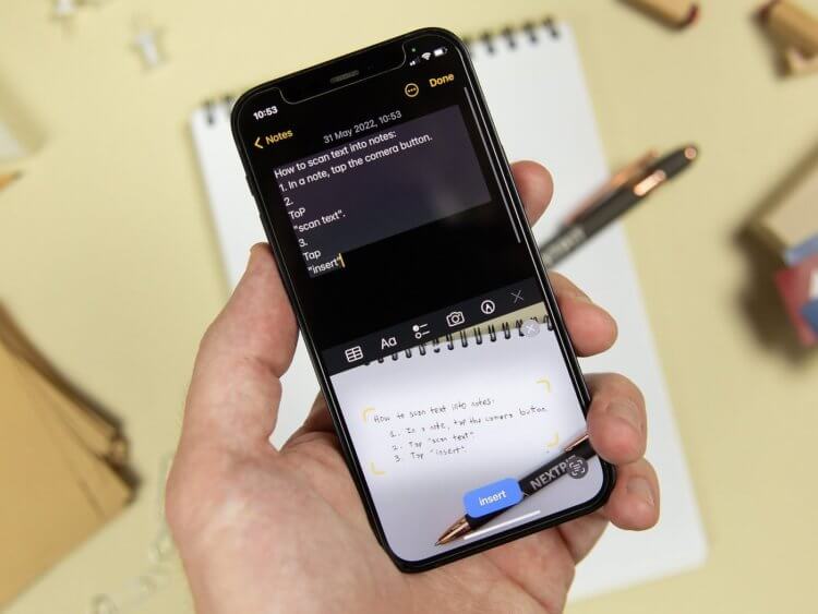 Как распознать текст через камеру iPhone и сразу вставить его в заметку. Функцию распознавания текста встроили прямо в заметки на iPhone. Изображение: nextpit.com. Как распознать текст через камеру iPhone и сразу вставить его в заметку. Функцию распознавания текста встроили прямо в заметки на iPhone. Изображение: nextpit.com. Фото.