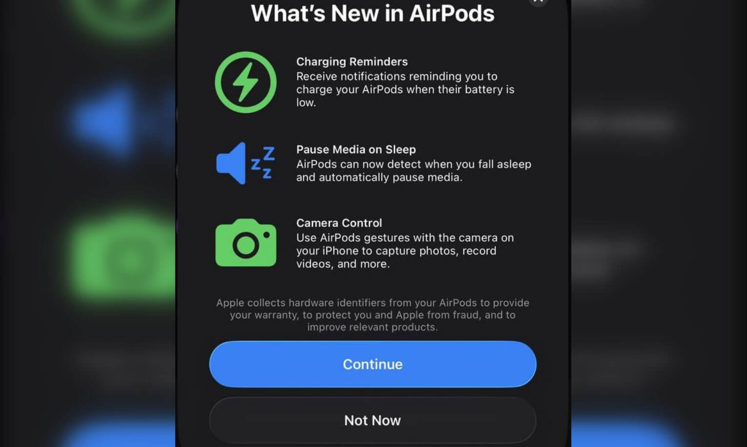 Что нового в AirPods. Новые функции AirPods можно включить прямо сейчас. Что нового в AirPods. Новые функции AirPods можно включить прямо сейчас. Фото.