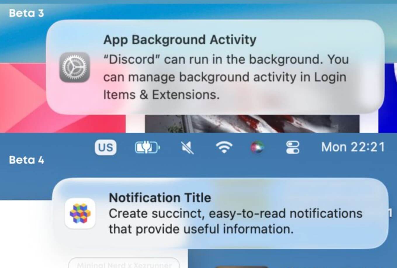 Новые функции iOS 26 beta 4. В уведомлениях на Mac стало больше прозрачности. Фото: 9to5mac. Новые функции iOS 26 beta 4. В уведомлениях на Mac стало больше прозрачности. Фото: 9to5mac. Фото.