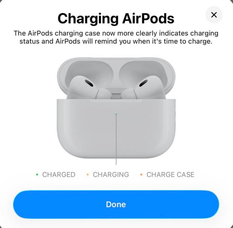 Как iOS 26 меняет зарядку AirPods: новые уведомления и цветовые индикаторы. Новое оповещение из iOS 26. Изображение: x.com. Как iOS 26 меняет зарядку AirPods: новые уведомления и цветовые индикаторы. Новое оповещение из iOS 26. Изображение: x.com. Фото.