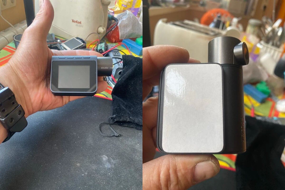 Видеорегистратор 70mai. Видеорегистратор очень компактный. Фото.