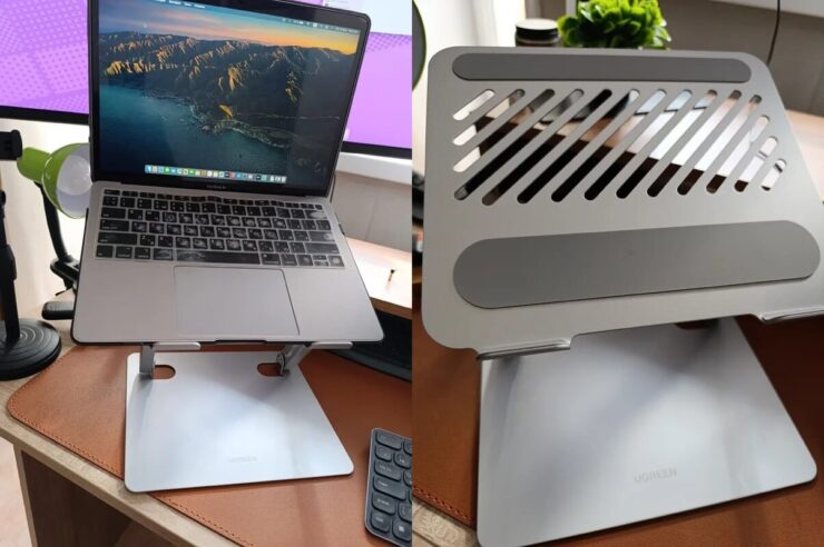 Подставка для ноутбука. Подставка позволит разместить ноутбук прямо напротив глаз. Фото.