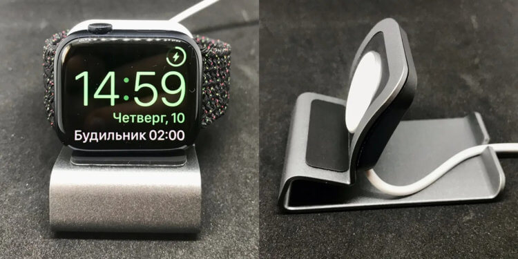 Подставка для Apple Watch. Вставьте зарядку в подставку, и хранить Apple Watch будет очень удобно. Подставка для Apple Watch. Вставьте зарядку в подставку, и хранить Apple Watch будет очень удобно. Фото.