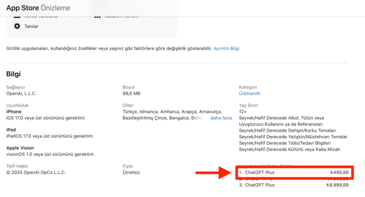 Как создать иностранный аккаунт Apple. В Турции ChatGPT стоит дешевле, чем в США. Так зачем переплачивать?. Фото.