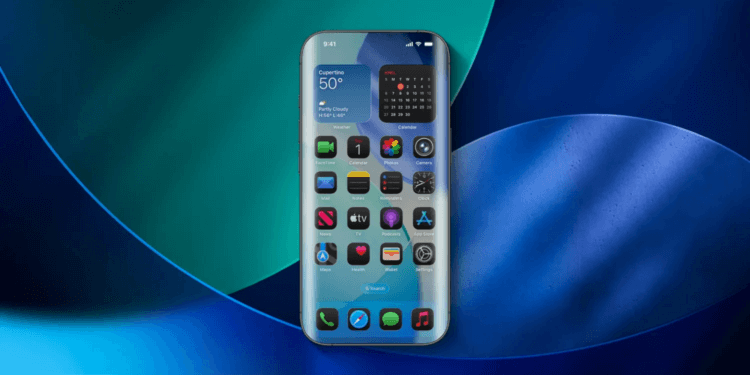Как iOS 26 готовит нас к полностью стеклянному iPhone 20. Полностью стеклянный iPhone 20 с безрамочным экраном. Источник: 9to5mac.com. Фото.