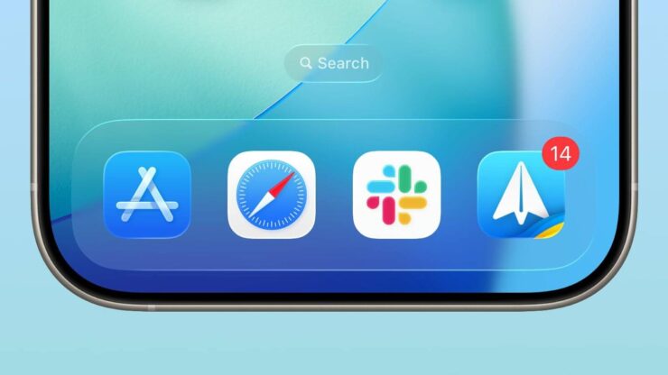 Больше стекла в Доке. Изображение: macrumors.com. Фото.
