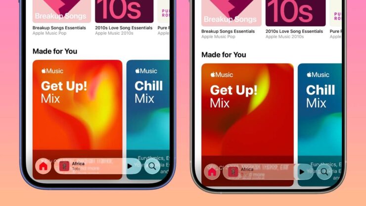 Читаемость текста в некоторых местах увеличили. Шестая бета слева. Изображение: macrumors.com. Фото.