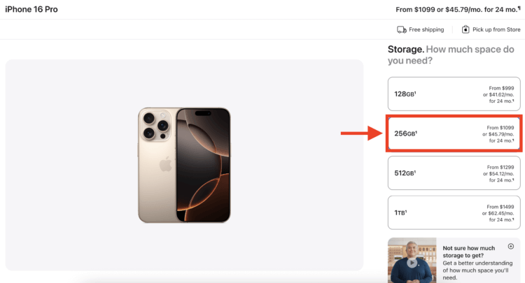 Apple придумала, как поднять цену на iPhone 17 Pro, чтобы вы этого не заметили. Сравните с iPhone 16 Pro и увидите, что версия на 256 ГБ в iPhone 17 Pro станет даже дешевле. Apple придумала, как поднять цену на iPhone 17 Pro, чтобы вы этого не заметили. Сравните с iPhone 16 Pro и увидите, что версия на 256 ГБ в iPhone 17 Pro станет даже дешевле. Фото.