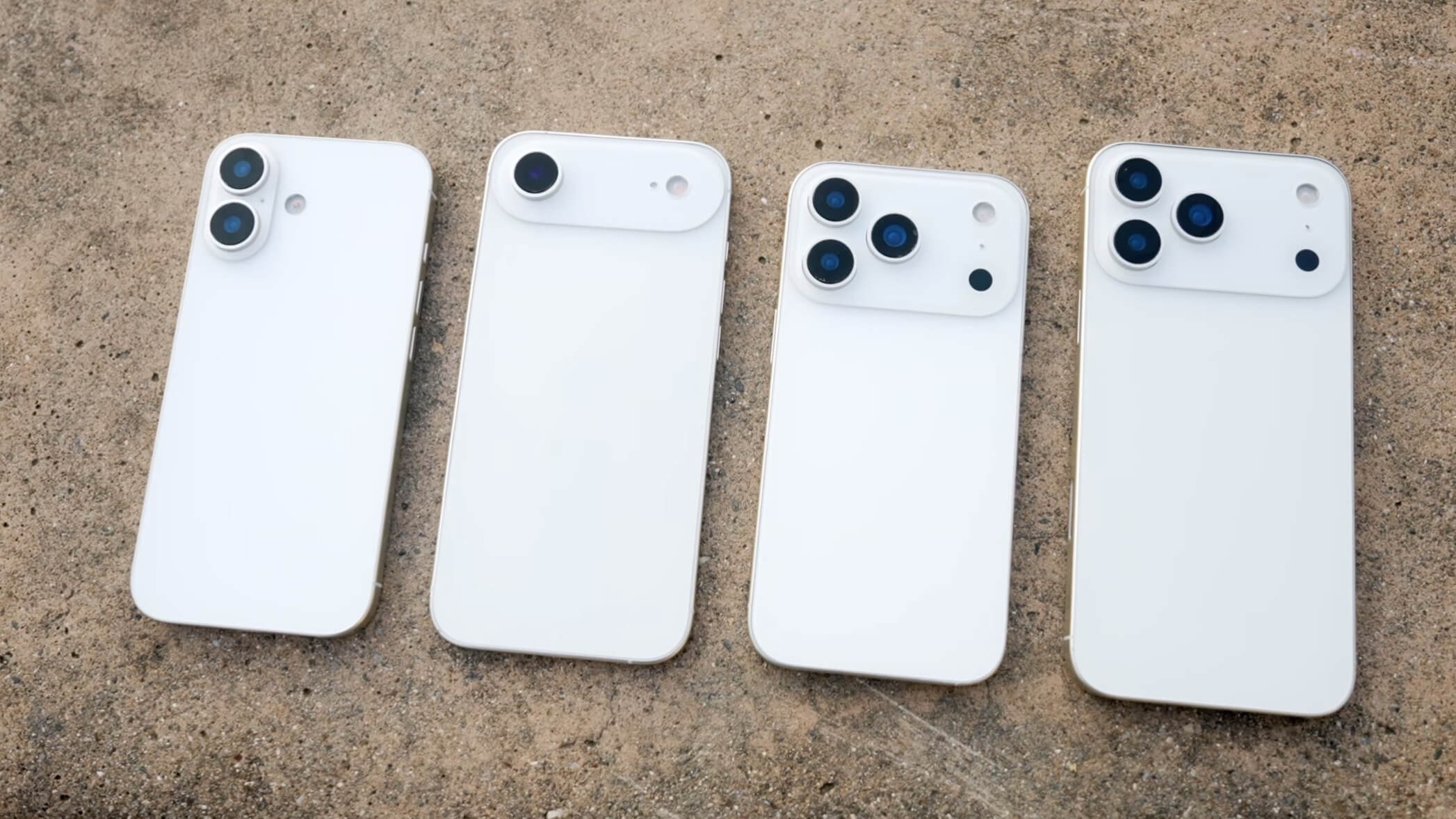 Сравнение экранов всей линейки iPhone 17 показали на фото