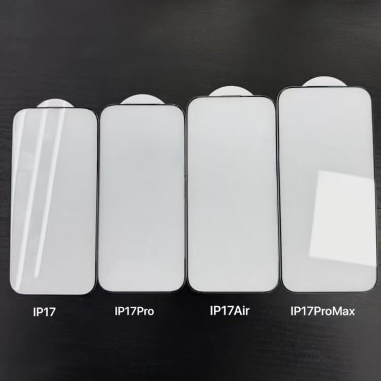 Сравнение экранов всей линейки iPhone 17 показали на фото. iPhone 17 может получить самый маленький экран в линейке. Изображение: x.com. Сравнение экранов всей линейки iPhone 17 показали на фото. iPhone 17 может получить самый маленький экран в линейке. Изображение: x.com. Фото.