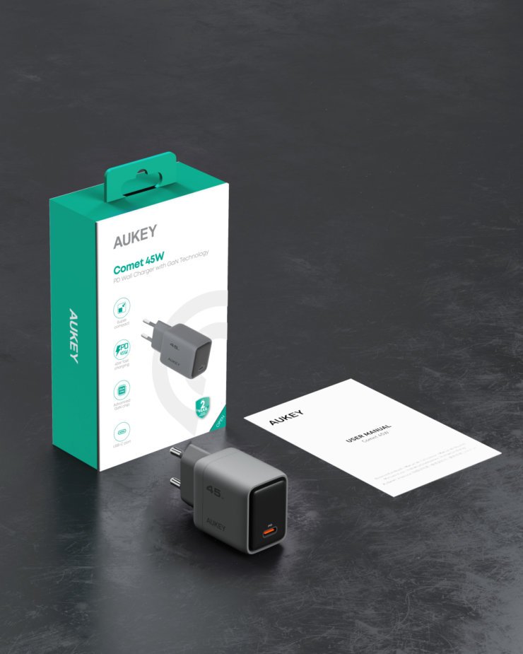 Зарядка для Айфона. Блок питания компактный благодаря технологии GaN. Зарядка для Айфона. Блок питания компактный благодаря технологии GaN. Фото.