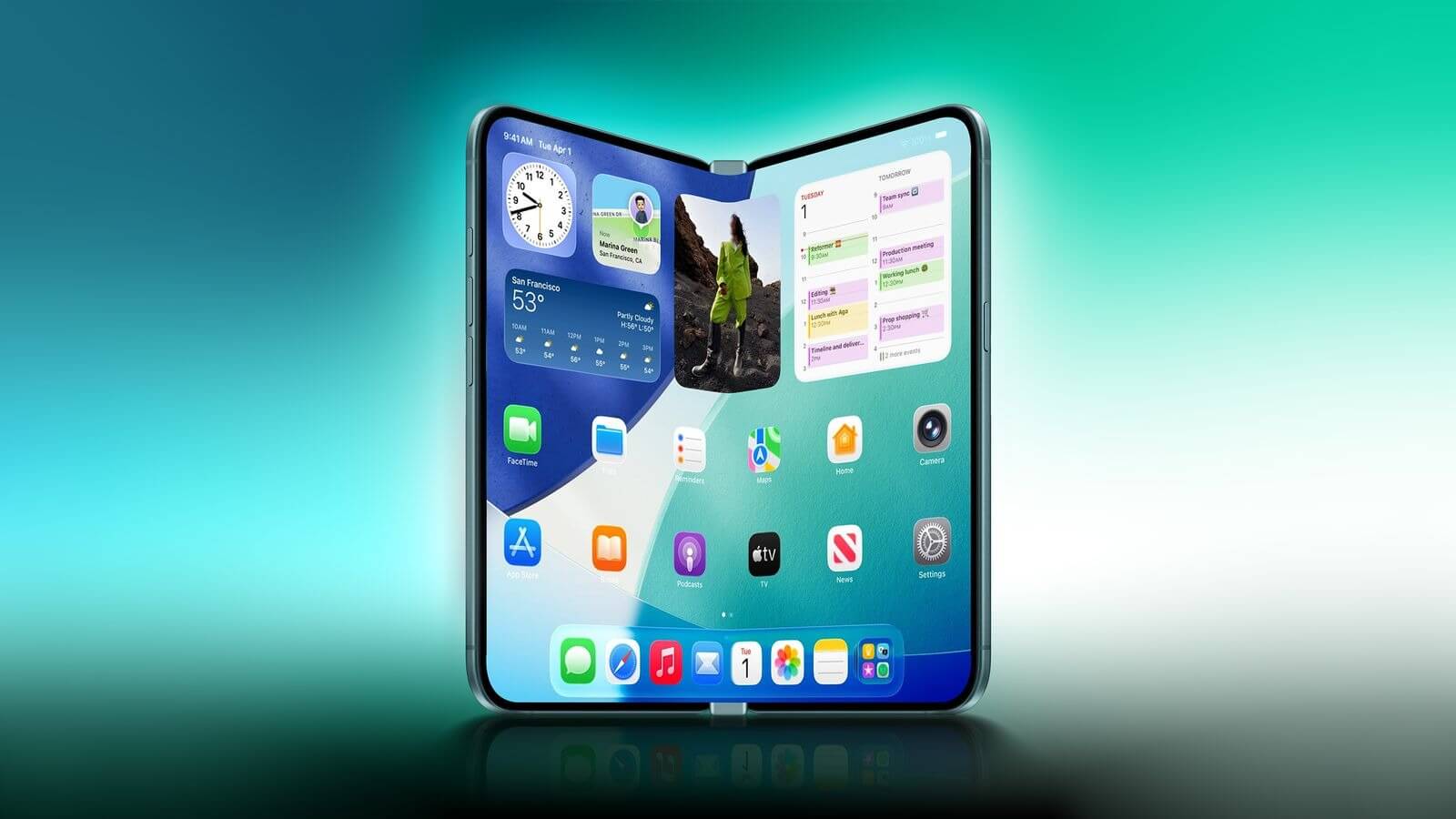 Как будет выглядеть первый складной iPhone: четыре камеры, Touch ID вместо Face ID и ультратонкий корпус