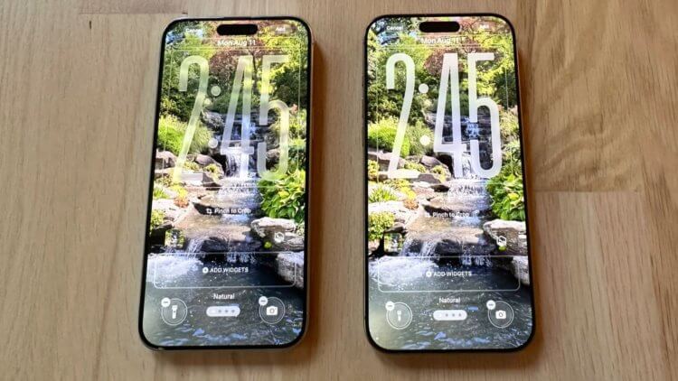 Apple опять сломала Liquid Glass в iOS 26, сделав часы на экране блокировки iPhone нечитаемыми. Beta 6 слева, а beta 5 справа. Как вам изменение? Изображение: Изображение: macrumors.com. Фото.