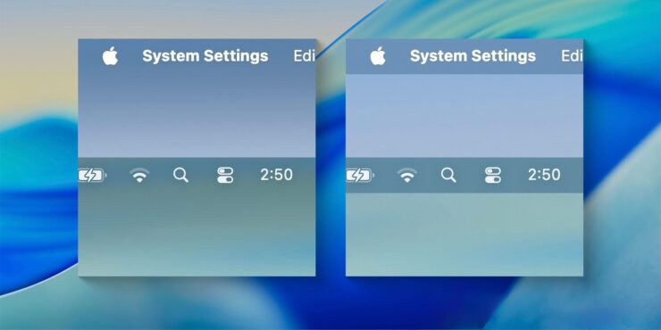 Иконки приложений в Mac OS. Строку меню можно сделать прозрачной или вернуть всё как было. Изображение: 9to5mac.com. Фото.