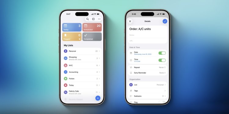6 новых функций, которые появятся в «Напоминаниях» на iPhone после установки iOS 26. Новый дизайн, без него теперь никуда. Изображение: 9to5mac.com. 6 новых функций, которые появятся в «Напоминаниях» на iPhone после установки iOS 26. Новый дизайн, без него теперь никуда. Изображение: 9to5mac.com. Фото.