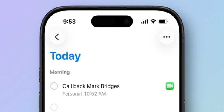 6 новых функций, которые появятся в «Напоминаниях» на iPhone после установки iOS 26. В пару касаний создавайте напоминания о том, что вам нужно кому-то перезвонить. Изображение: 9to5mac.com. 6 новых функций, которые появятся в «Напоминаниях» на iPhone после установки iOS 26. В пару касаний создавайте напоминания о том, что вам нужно кому-то перезвонить. Изображение: 9to5mac.com. Фото.