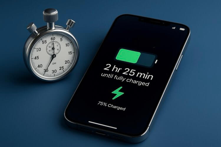 Как узнать время до полной зарядки iPhone в iOS 26. Теперь время до полной зарядки iPhone отображается прямо в настройках. Как узнать время до полной зарядки iPhone в iOS 26. Теперь время до полной зарядки iPhone отображается прямо в настройках. Фото.