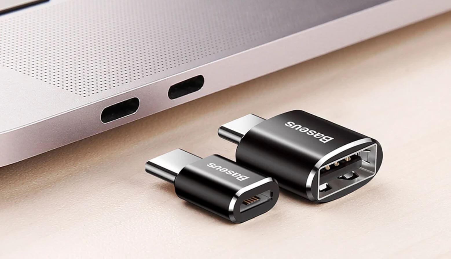 Адаптер USB-C на USB-A. Переходник для USB — вещь, без которой не обойтись даже в 2025. Фото.