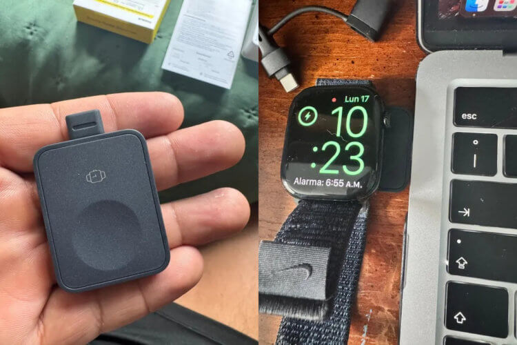 Зарядка для Apple Watch. Компактная зарядка для Apple Watch. Зарядка для Apple Watch. Компактная зарядка для Apple Watch. Фото.