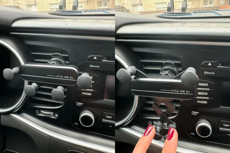 Держатель для смартфона в автомобиль. Универсальный держатель для любого смартфона. Фото.