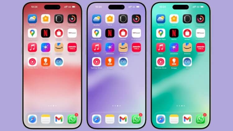 Качаем новые обои с эффектом Liquid Glass из iOS 26 для всех iPhone. Фото.