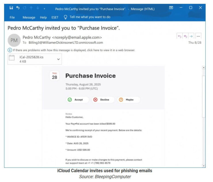 Уведомление выглядит так, будто его прислала Apple. Изображение: malwarebytes.com. Фото.