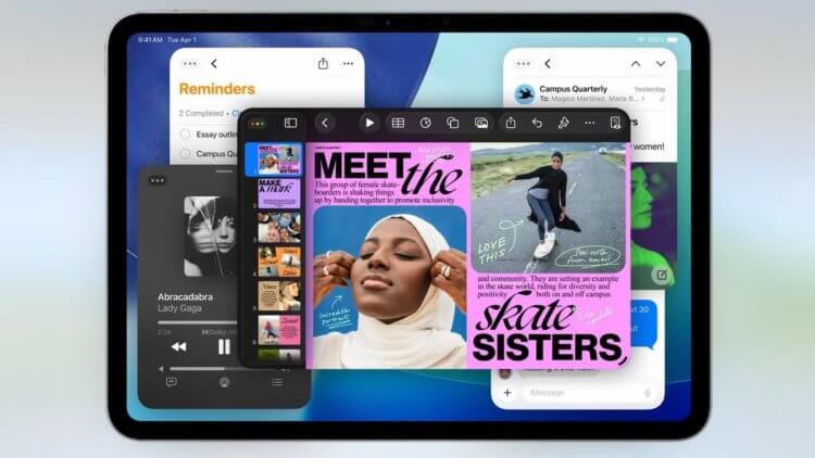 Как открывать приложения в маленьких окнах на iPad с iPadOS 26. Учимся работать с окнами в iPadOS 26. Изображение: cnet.com. Как открывать приложения в маленьких окнах на iPad с iPadOS 26. Учимся работать с окнами в iPadOS 26. Изображение: cnet.com. Фото.