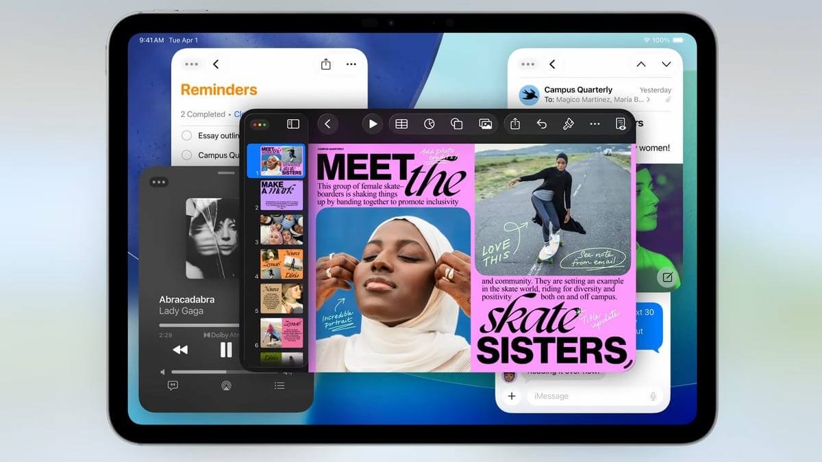 Как открывать приложения в маленьких окнах на iPad с iPadOS 26