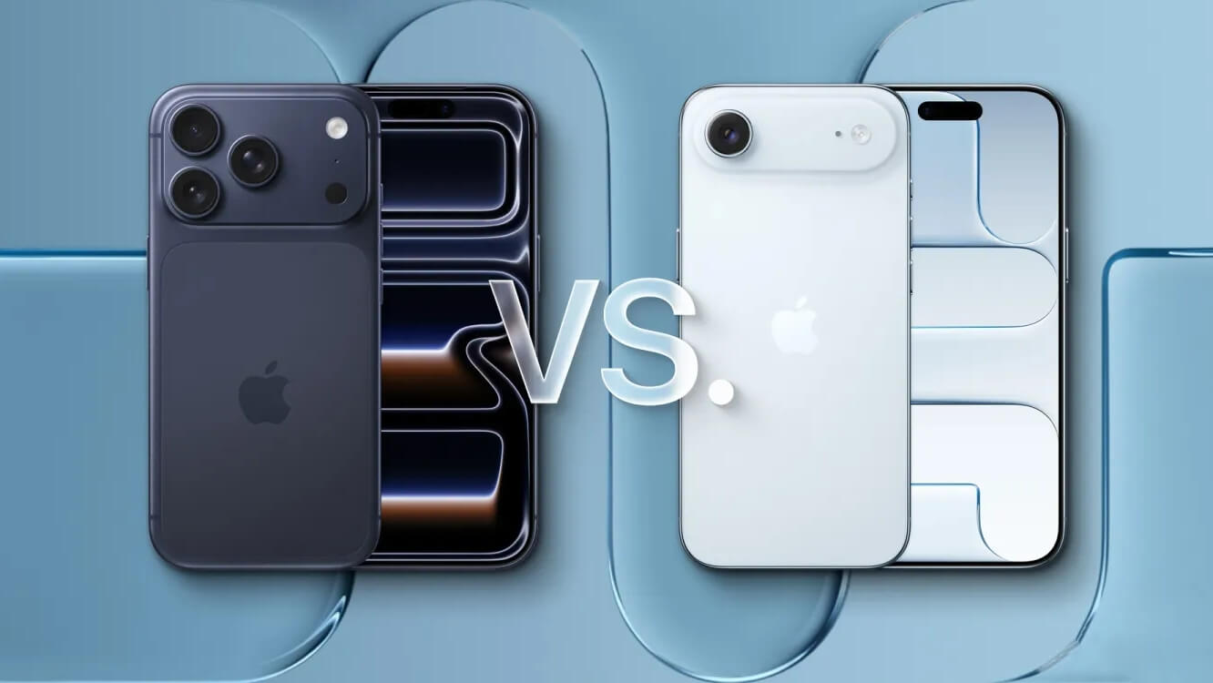 Что выбрать: iPhone 17 Pro или iPhone Air. Двое из ларца, одинаковых с лица. Изображение: 9to5mac.com. Фото.